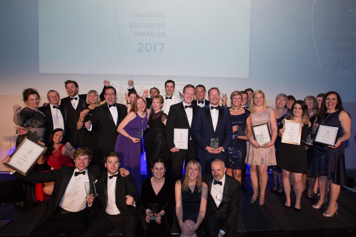 All of the winners of the Cirencester Business Awards 2017